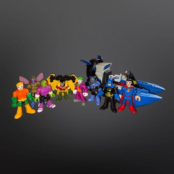 2014 Imaginext DC Batman Bat Boat Airboat Robin BatWings Darkseid Aquaman Figure - Picture 6 of 12